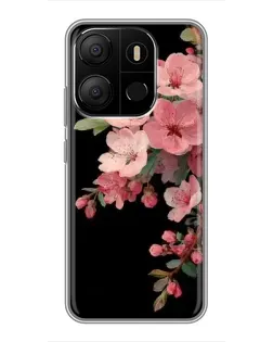 Чохол для TECNO Pop 7 з картинкою «Рожева гілка сакури»