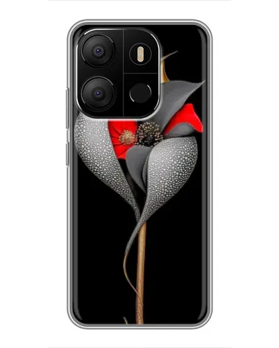 Чехол для TECNO Pop 7 с картинкой «Серебряный фантазийный цветок» Чехол для TECNO Pop 7 с картинкой «Серебряный фантазийный цветок»