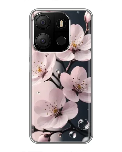 Чехол для TECNO Pop 7 с картинкой «Нежная сакура и капли» Чехол для TECNO Pop 7 с картинкой «Нежная сакура и капли»