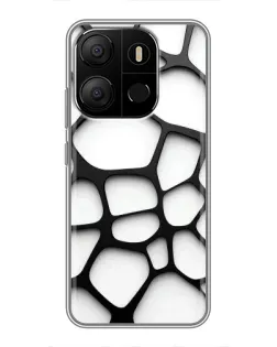 Чехол для TECNO Pop 7 с картинкой «Белая объемная сетка» Чехол для TECNO Pop 7 с картинкой «Белая объемная сетка»