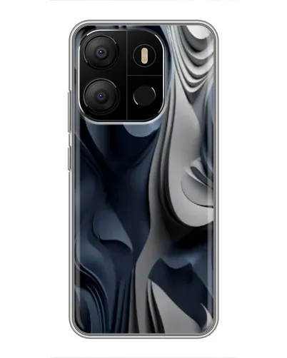 Чехол для TECNO Pop 7 с картинкой «Объемные синие складки» Чехол для TECNO Pop 7 с картинкой «Объемные синие складки»