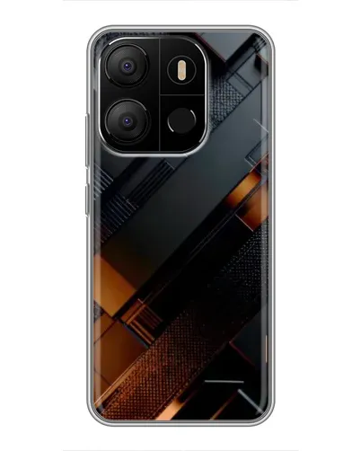 Чехол для TECNO Pop 7 с картинкой «Черные геометрические блоки» Чехол для TECNO Pop 7 с картинкой «Черные геометрические блоки»