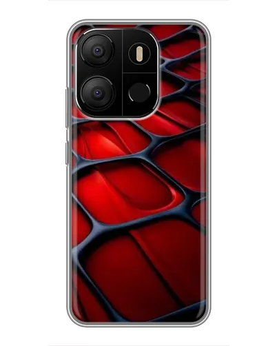 Чехол для TECNO Pop 7 с картинкой «Красная глянцевая сетка» Чехол для TECNO Pop 7 с картинкой «Красная глянцевая сетка»