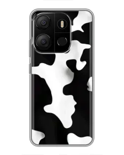 Чехол для TECNO Pop 7 с картинкой «Черно-белое пятно»