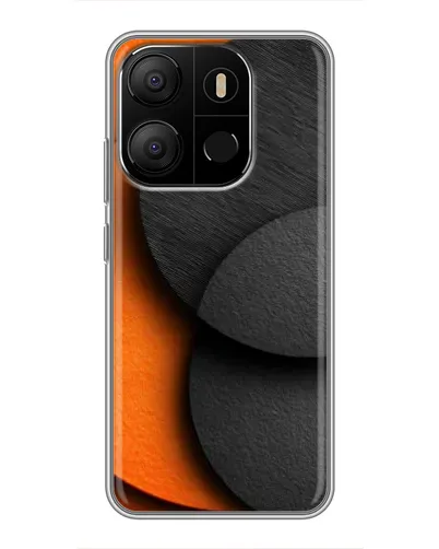 Чехол для TECNO Pop 7 с картинкой «Геометрия оранжевых кругов» Чехол для TECNO Pop 7 с картинкой «Геометрия оранжевых кругов»