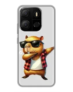 Чохол для TECNO Pop 7 з картинкою «Капібара репер даб» Чохол для TECNO Pop 7 з картинкою «Капібара репер даб»