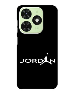 Чехол для TECNO Pop 8 с картинкой «Jordan White Logo»