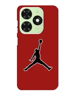 Чехол для TECNO Pop 8 с картинкой «Jordan Red Back»