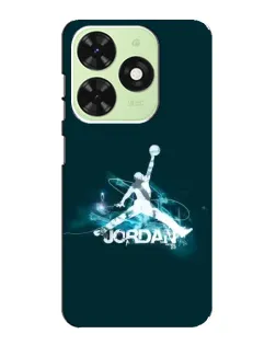 Чехол для TECNO Pop 8 с картинкой «Jordan Blue Fire»