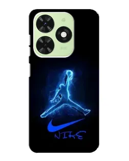 Чехол для TECNO Pop 8 с картинкой «Jordan Neon Blue»