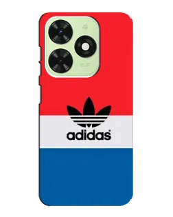 Чехол для TECNO Pop 8 с картинкой «Ретро блоки Adidas»
