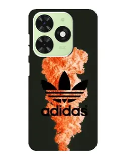 Чехол для TECNO Pop 8 с картинкой «Оранжевый дым Adidas»