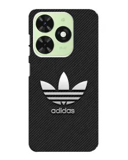 Чехол для TECNO Pop 8 с картинкой «Adidas Карбоновая текстура»