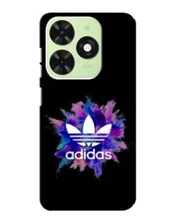 Чехол для TECNO Pop 8 с картинкой «Взрыв красок Adidas»