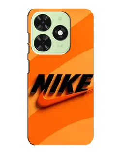 Чехол для TECNO Pop 8 с картинкой «Оранжевый драйв Nike»