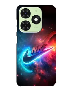 Чехол для TECNO Pop 8 с картинкой «Огненный логотип Nike»
