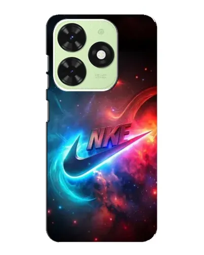 Чехол для TECNO Pop 8 с картинкой «Огненный логотип Nike»