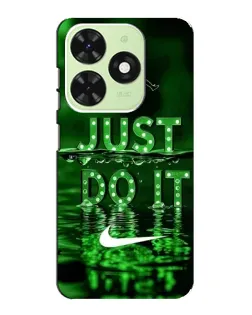 Чехол для TECNO Pop 8 с картинкой «Зеленый неоновый Nike»