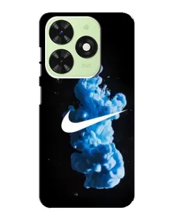 Чехол для TECNO Pop 8 с картинкой «Nike и синий дым»