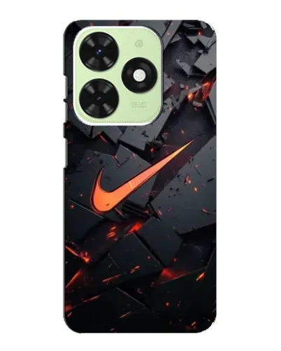 Чехол для TECNO Pop 8 с картинкой «Nike — эффект разломов»