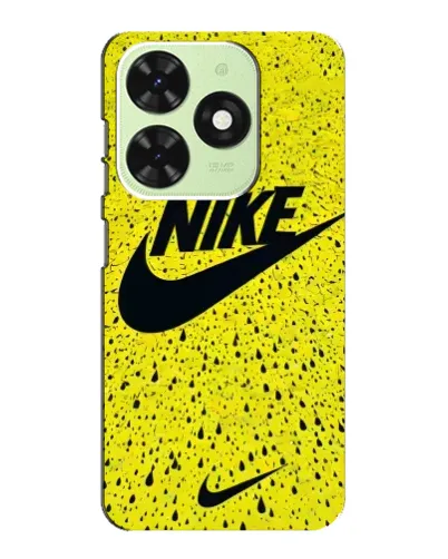 Чехол для TECNO Pop 8 с картинкой «Желтый текстурный Nike»
