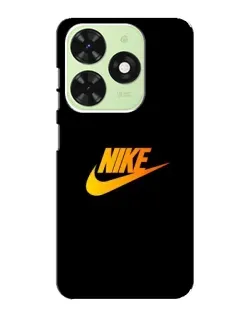 Чехол для TECNO Pop 8 с картинкой «Золотой логотип Nike»