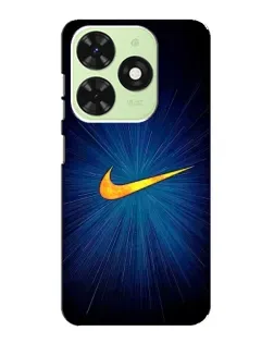 Чехол для TECNO Pop 8 с картинкой «Синий пульс Nike»