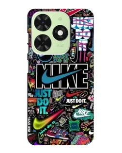 Чехол для TECNO Pop 8 с картинкой «Яркий коллаж Nike»