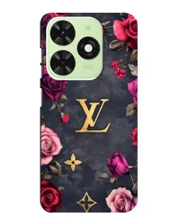 Чехол для TECNO Pop 8 с картинкой «Цветочный Louis Vuitton»