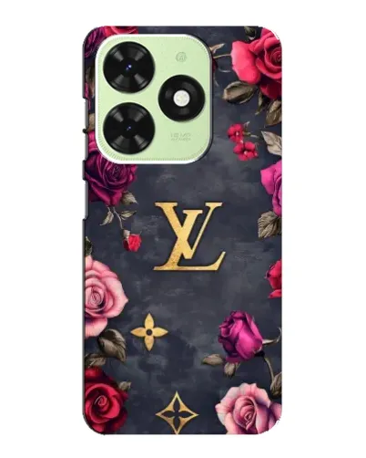 Чехол для TECNO Pop 8 с картинкой «Цветочный Louis Vuitton»