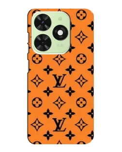 Чехол для TECNO Pop 8 с картинкой «Оранжевый стиль LV»