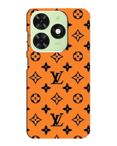 Чехол для TECNO Pop 8 с картинкой «Оранжевый стиль LV»