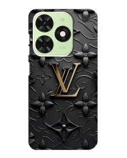 Чехол для TECNO Pop 8 с картинкой «Кожаная текстура LV»