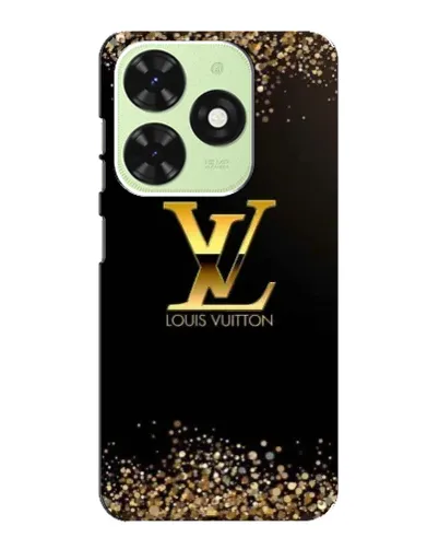 Чехол для TECNO Pop 8 с картинкой «LV — золотые искры»