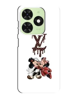 Чехол для TECNO Pop 8 с картинкой «LV и Микки Маус»