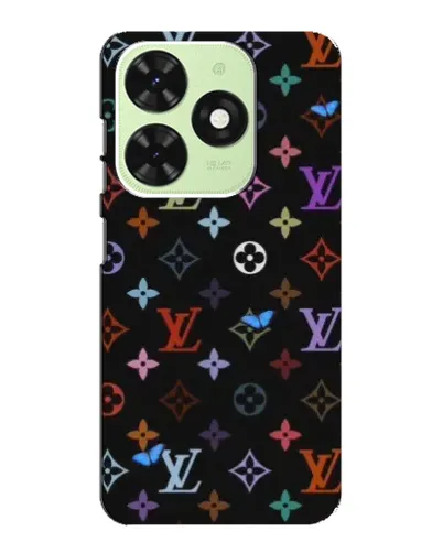 Чехол для TECNO Pop 8 с картинкой «Цветная монограмма LV»
