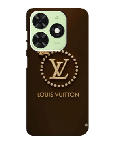 Чехол для TECNO Pop 8 с картинкой «LV — золотая печать»