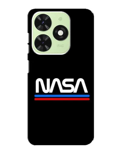 Чехол для TECNO Pop 8 с картинкой «NASA — классика Red Blue»