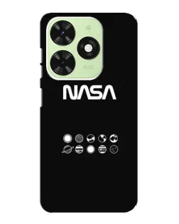 Чехол для TECNO Pop 8 с картинкой «NASA — технический принт»