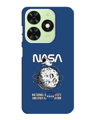 Чехол для TECNO Pop 8 с картинкой «NASA — лунная миссия»