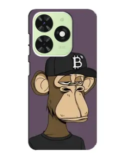 Чехол для TECNO Pop 8 с картинкой «Bored Ape в кепке»