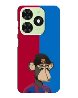 Чехол для TECNO Pop 8 с картинкой «Bored Ape — фанат Барсы»
