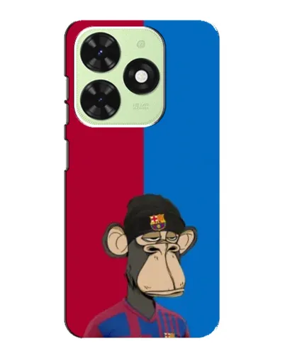 Чехол для TECNO Pop 8 с картинкой «Bored Ape — фанат Барсы»