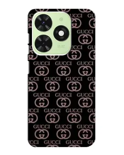 Чехол для TECNO Pop 8 с картинкой «Классическая монограмма Gucci»