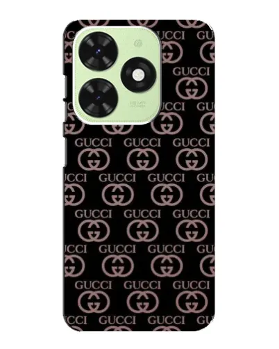 Чехол для TECNO Pop 8 с картинкой «Классическая монограмма Gucci»