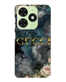 Чехол для TECNO Pop 8 с картинкой «Абстрактные цветы Gucci»