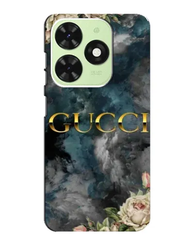 Чехол для TECNO Pop 8 с картинкой «Абстрактные цветы Gucci»