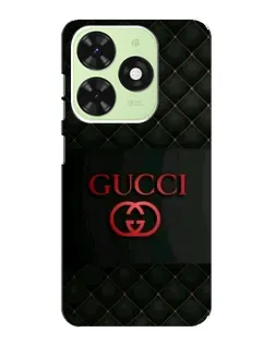 Чехол для TECNO Pop 8 с картинкой «Gucci — стеганый черный»