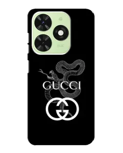 Чехол для TECNO Pop 8 с картинкой «Gucci — серебряная змея»