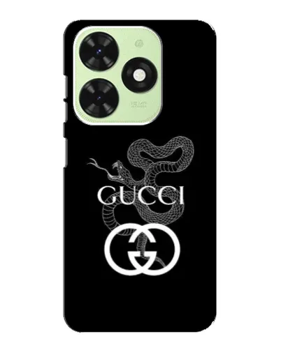 Чехол для TECNO Pop 8 с картинкой «Gucci — серебряная змея»